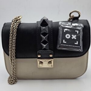 Valentino Garavani Leather Rockstud Padlock Bag.. Authentic w/COA